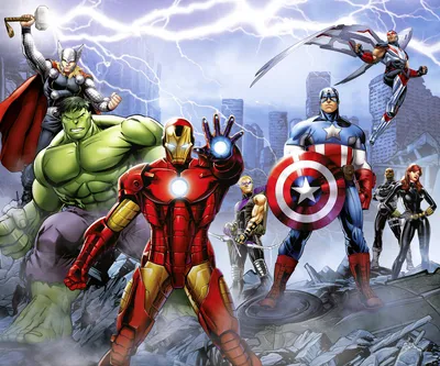 Immagine prodotto di Carta da parati murale in tessuto non tessuto DX6-183 Marvel Avengers Ultimate Warr confezione da 6 pezzi 250 x 300 cm