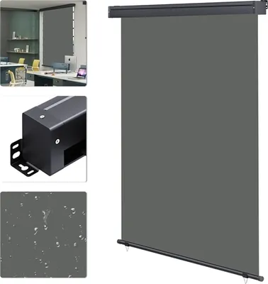 Produktbild von Mucola vertikálna markíza na balkón bočná markíza zástena proti vetru balkónová markíza - 160x250cm sivá