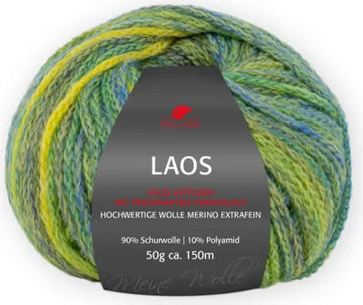 Produktbild von Pro Lana LAOS 50 g geflochtene Wolle im Tropenlook 150 m Farbe 087 - wiese