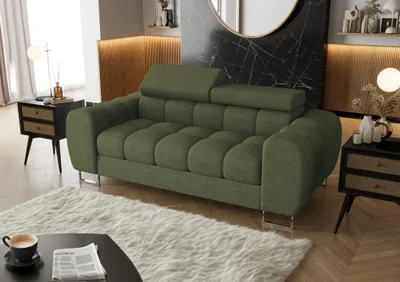 Productafbeelding van Bank Designersofa BASTIEN, 2-zits, bekleed met stof Aragon, kleur groen