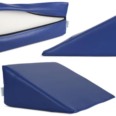 Produktbild von Habys Lagerungskeil, für Massage und Therapie | Lagerungskissen, Lagerungsmaterial | Physiotherapie, Orthopädisch | 30x40x16cm | Marineblau