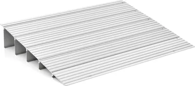Produktbild von GOPLUS Türschwellenrampe, verstellbare Rollstuhlrampe rutschfest aus Aluminium, Rampe für Türschwellen bis 317kg Belastbar, Schwellenampe tragbar für Rollstuhl Kinderwagen(13cm Höhe)