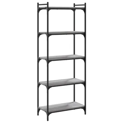 Obrázek produktu pro vidaXL Knihovna 5 polic Grey Sonoma 60x30x154 cm Materiál na bázi dřeva