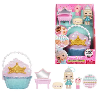 Produktbild von Yummiland Beauty Bag Playset + Lip Gloss Doll - Cupcake Beauty Bag