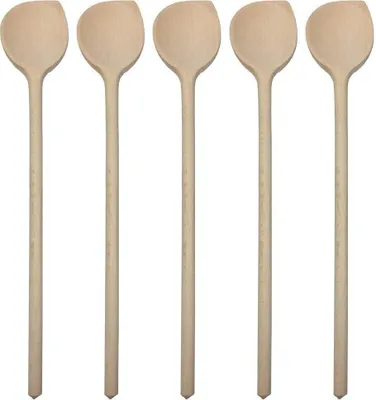 Produktbild von Holzkochlöffel Kochlöffel Holzlöffel 35 cm mit Ecke 25 Stück