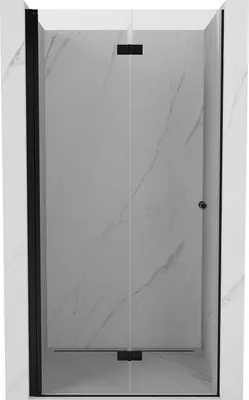 Image de Mexen Mist-F Porte de douche pliante gauche 90 cm, transparente, noire - 8A6-090-000-70-00-L