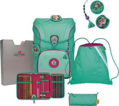 Produktbild von DerDieDas Schulranzen Set 5-TLG. Ergoflex Easy Peppermint Pony 2023