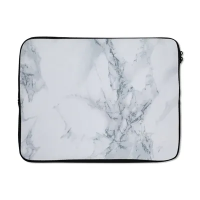Produktbild von MuchoWow® Laptop Hülle 15 Zoll Marmor - Muster - Gus - Weiß - Marmoroptik - Luxus Laptoptasche - Laptoptasche - Sleeve - Rundum-Schutz