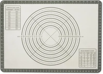 Productafbeelding van Siliconen bakmat met maataanduidingen - Antislip - Voedselveilig - 71,1 x 50,8 cm