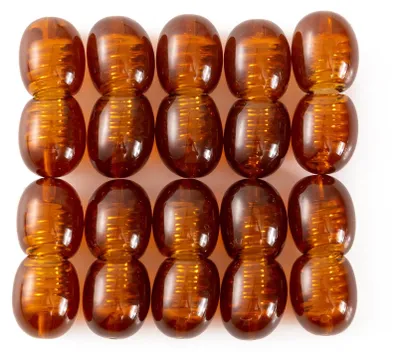 Schraubverschlüsse Kunststoff Cognac 10 Stück 15x6x6 mm