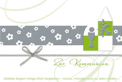 Produktbild von Kommunion - Glückwunschkarte im Format 11,5 x 17 cm mit Briefumschlag