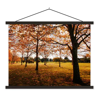 Produktbild von MuchoWow® Textilposter Herbst - Herbstblätter - Natur 150x113 cm mit schwarzem Rahmen - Wohnzimmer