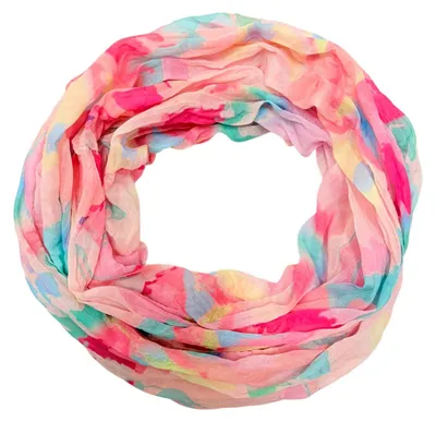 Produktbild von Farbverlauf Seide Loop Farbverlauf Frühling Rundschal Regenbogen Sommer Herbst L
