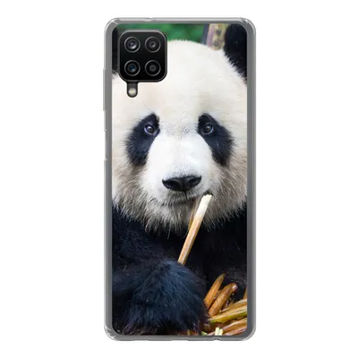Produktbild von MuchoWow® Handyhülle Schutzhülle Hülle für Samsung Galaxy A12 Panda - Bambus - Natur Silikon Softcase Handy Hülle - Bild