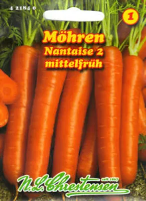 Artikelbild 1 von 'Speisemöhre Nantaise 2 (30 g)' aus der Kategorie Möhrensamen