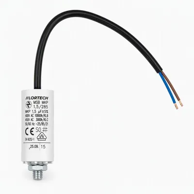 Motorcondensator 1,5 µF ±5% 400/450 V AC Ø25×48 mm M8
