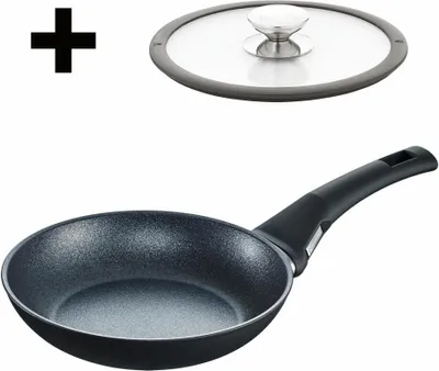 Obrázok produktu pre Berndes Balance Induction Enduro sada panvíc so sklenenou pokrievkou, panvica, nepriľnavý povrch, hliník, čierna, Ø 20 cm