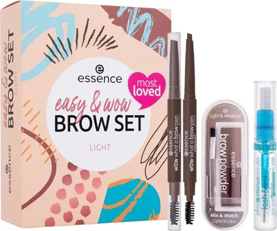 Produktbild von Essence easy & WOW, Light Brown, essence wow what a brow pen waterproof 01 Light Brown: INGREDIENTS: EUPHORBIA CERIFERA..., 3 Stück(e)