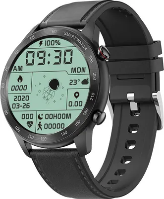 Produktbild von Smart Watch, IP67 wasserdichte Uhr mit Bluetooth-Anruf, Sprachchat, Herzfrequenz-Schlafüberwachung, Kalorien-Fitness-Tracker, kompatibel mit iOS und Android (Schwarz) Ostergeschenk