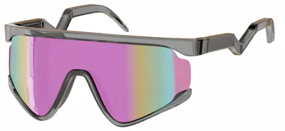 Produktbild von Shield Sonnenbrille Uni – Sportliche Visor Sonnenbrille mit großem Glas Pink-Durchsichtig