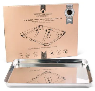 Edelstahl-Backblech 40,5x30,5 cm – backen, braten, grillen