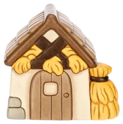 Keramik-Stall für Weihnachtskrippe, 12,2 x 9,9 x 11 cm