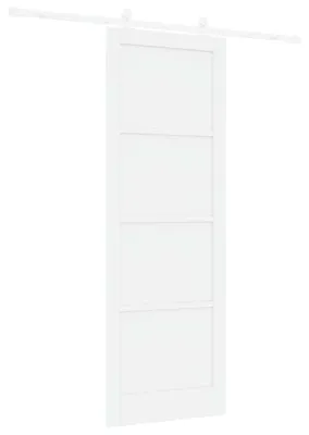 Produktbild von Schiebetür Weiß 83 x 232 cm Massives Kiefernholz