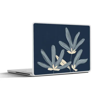 Produktbild von MuchoWow® Laptop Aufkleber Sticker Cover Blumen - Blau - Pflanzen - Natur 32.5x23.5 cm - Sticker für Laptop - Selbstklebend