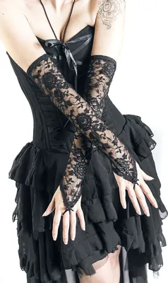 Produktbild von Sinister Gothic Stulpen Damen Gothic Arm Warmers schwarz Standard