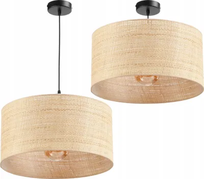 Obrázek produktu pro Stropní lampa, ratanový stínidlo, 40 cm, ratan, povrchová úprava ve stylu boho, E27