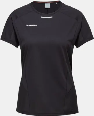 Schwarzes Aenergy FL T-Shirt für Damen von Mammut; geeignet für Outdoor-Aktivitäten.
