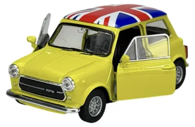 Produktbild von Welly Mini Cooper 1300 Gelbes Metallmodell 1:34