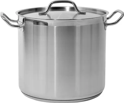 Image de Casserole haute avec couvercle en acier inoxydable 21/0, 28 cm, 15,4 l
