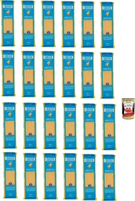 Produktbild von De Cecco Spaghetti N°12 100% Italienisch Pasta Nudeln 24x 500g + Italian Gourmet Polpa 400g