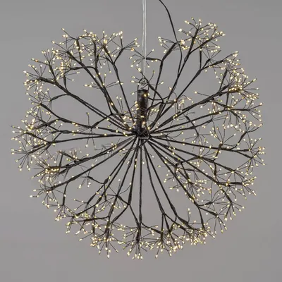 Produktbild von LED Deko Kugel mit Funkeleffekt D. 50cm schwarz mit 960 LEDs Formano W25