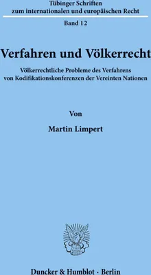 Produktbild von Verfahren und Völkerrecht.