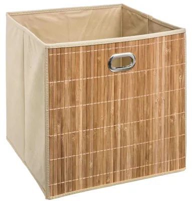Produktbild von Aufbewahrung Korb Stoff Bambus 31x31x31 cm