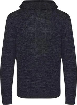 Produktbild von Ecologie EA080 | Damen Iguazu Knitted Hoody / 70 % Regenerierte Baumwolle - Farbe: Charcoal/Black - Größe: M