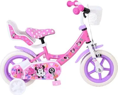 Produktbild von Disney Minnie Mouse Kinderfahrrad - Mädchen - Mag-Felgen - 12 Zoll - Rosa
