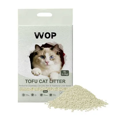 Image de Litière pour chat TOFU Poire - WOP - Bac à litière pour chat