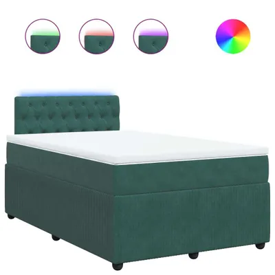 Immagine prodotto di Giroletto a Molle con Materasso Verde Scuro 120x200 cm Velluto
