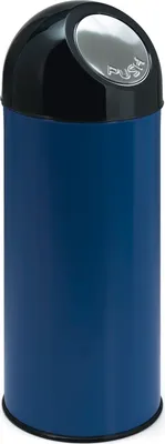 Produktbild von Abfallbehälter mit Druckdeckel und Inneneimer 55 Liter - Blau, Schwarz
