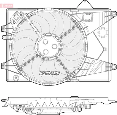 Produktbild von DENSO DER15003 Lüfter Motorkühlung Kühlerlüfter für CHEVROLET AVEO Schrägheck (T300) Wasserkühler