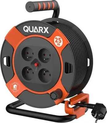Obrázek produktu pro Kabelový buben, 25 m H05VV-F 3G1,5 mm², Quarx, 3000 W, tepelná pojistka, dětská pojistka