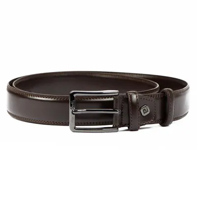 Image de Pierre Cardin Ceinture homme en cuir marron 120 cm