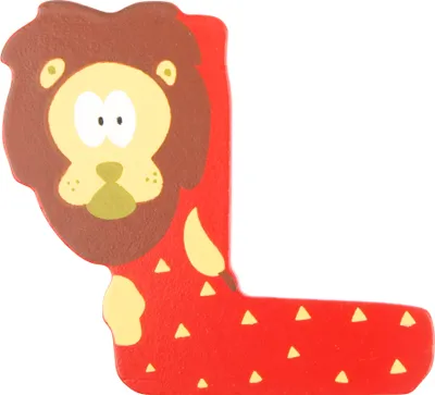 Zdjęcie produktu dla Small Foot 4661 Drewniane zwierzątka z literami, litera L, kolorowe (1 szt.)