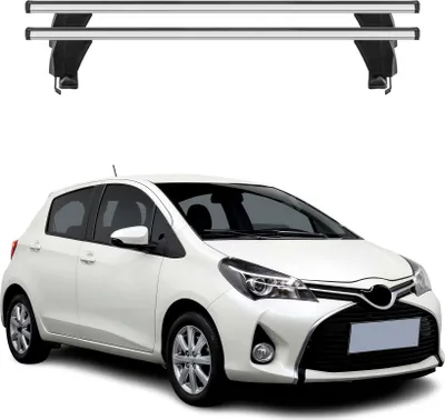 Image de Menabo Barres de toit Transversales pour Toyota Yaris 2011-2020 Gris ABE 2x