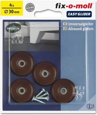 Produktbild von Fix-o-moll Patin Sup-gliss Vis4patinsmarrondeo30mm - Fix-o-moll