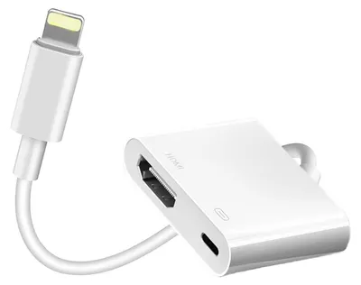 Produktbild von Apple Lightning HDMI Adapter, Type-C HDMI Adapter, Full HD 1080P, Plug & Play, Audio-Video-Synchron, Schnellladung, TV-Projektor