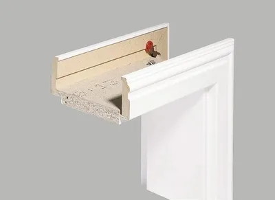 Produktbild von Komplettzarge Pertura CPL weiß (ähnlich RAL 9010) profiliert 198,5x73,5x14,0 cm Links